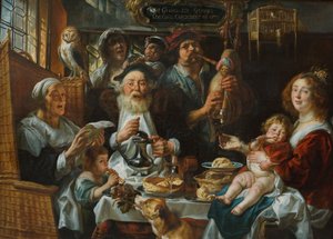 Wie die Alten singen, so zwitschern die Jungen von Jacob Jordaens