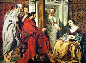Christus im Haus von Martha und Maria von Bethanien von Jacob Jordaens