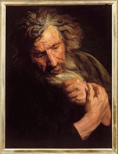 Kopf eines alten Mannes. Gemälde von Jacob Jordaens, circa 1640 von Jacob Jordaens