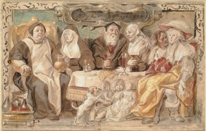 Gleich und Gleich gesellt sich gern (Gelyck By Gelyck) von Jacob Jordaens