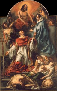 Der heilige Karl Borromäus unter Pestopfern, 1655 von Jacob Jordaens