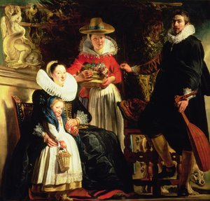 Der Künstler und seine Familie in einem Garten, um 1620-22 von Jacob Jordaens