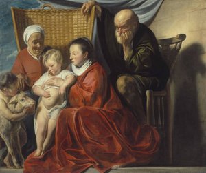 Die Heilige Familie mit Anna und dem Jungen Johannes von Jacob Jordaens