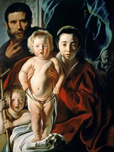 Die Heilige Familie mit Johannes dem Täufer, ca. 1620-25 von Jacob Jordaens