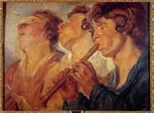 Drei reisende Musiker von Jacob Jordaens