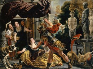 Odysseus bedroht Circe, ca. 1630-35