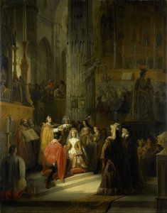 Die Hochzeit von Jacoba von Bayern, Gräfin von Holland, und Jan IV., Herzog von Brabant, 10. März 1418 von Jacob Joseph Eeckhout