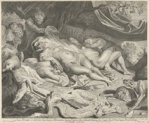 Ruhe von Diana und ihren Nymphen nach der Jagd von Jacob Louys