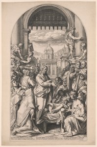 Christus erweckt den Sohn der Witwe von Nain von Jacob Matham
