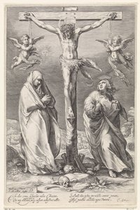 Christus am Kreuz mit Johannes und Maria