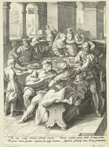 Der verlorene Sohn verschwendet sein Vermögen von Jacob Matham
