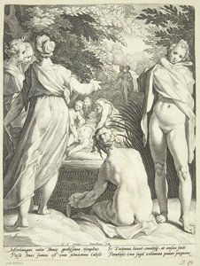 Diana entdeckt Callistos Schwangerschaft von Jacob Matham