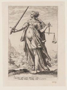 Gerechtigkeit, aus Die Tugenden von Jacob Matham