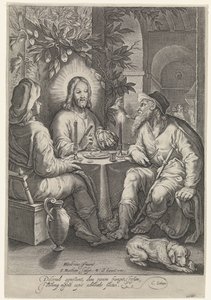 Das Mahl in Emmaus von Jacob Matham