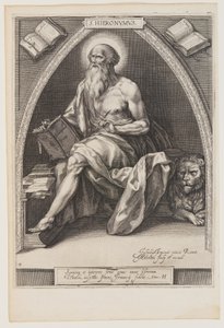 Der heilige Hieronymus, aus Die Kirchenväter von Jacob Matham
