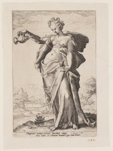 Mäßigkeit, aus Die Tugenden von Jacob Matham