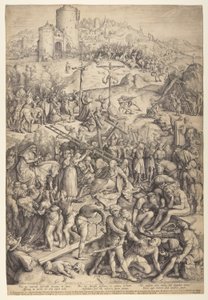 Die Verspottung, Geißelung und Kreuzigung Christi von Jacob Matham