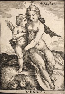 Venus und Amor von Jacob Matham