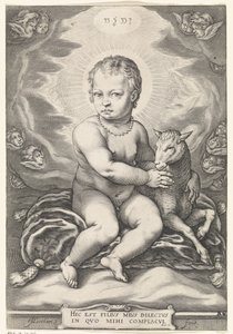 Sitzendes Christuskind mit Lamm