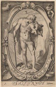 Saturn von Jacob Matham after Hendrik Goltzius