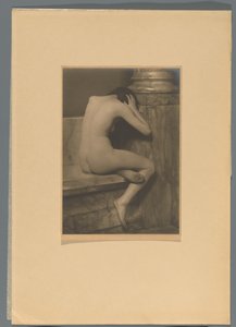 Porträt von Mies Rosenboom-Merkelbach als sitzender Akt von Jacob Merkelbach