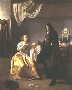Das Innere eines Bordells von Jacob Lucasz Ochtervelt