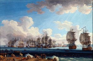 Die Seeschlacht von Chesma am 5. Juli 1770, 18. Jahrhundert
