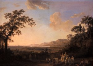 Idyllische Landschaft bei Dämmerung, 1782