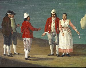 Menschen aus Gallipoli, Apulien, Italien von Jacob Philippe Hackert