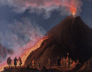 Der Ausbruch des Vesuvs im Jahr 1774 von Jacob Philippe Hackert