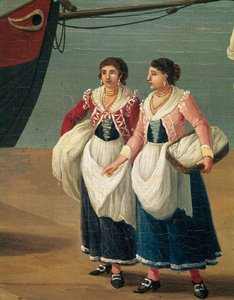 Zwei junge Mädchen aus Monopoli, Apulien, Italien