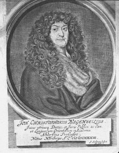 Porträt von Johann Christoph Wagenseil 1633-1705, Ende des 17. Jahrhunderts von Jacob Sandrart von
