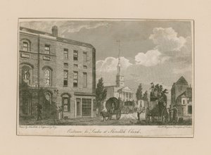 Eingang nach London an der Shoreditch-Kirche von Jacob Schnebbelie