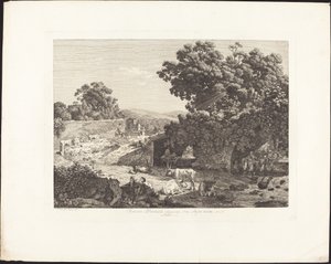 Fontana Blandusia, volkstümlich Acquoria in Tivoli genannt von Jacob Wilhelm Mechau