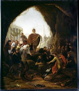 Daniel tötet den Drachen von Baal von Jacob Willemsz de Wet or Wett