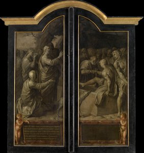 Die Auferweckung des Lazarus (geschlossene Außenflügel) von Jacob de Backer
