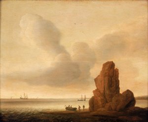 Ein Felsen in einem ruhigen Meer, Mitte bis Ende des 17. Jahrhunderts von Jacob de Gruyter