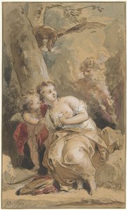 Callisto, Amor und Jupiter mit dem Adler von Jacob de Wit