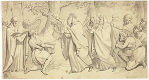 Druiden schneiden Mistel von Jacob de Wit