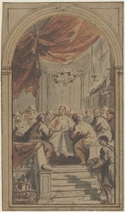 Das Heilige Abendmahl, dargestellt im Obergemach von Jacob de Wit