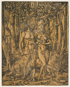 Adam und Eva, 16. Jahrhundert von Jacob the Elder attr. to Lucius