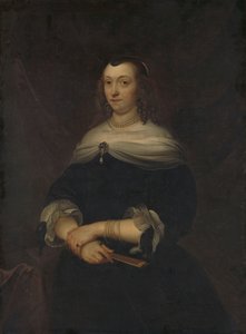 Porträt einer Frau, vermutlich Lucretia Boudaen (1616-1663), Frau von Jean Ortt und zweite Frau von Christoffel van Gangelt