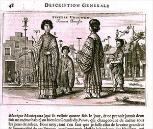 Chinesische Frauen, eine allgemeine Beschreibung aus einem Bericht einer niederländischen Gesandtschaft nach China von Jacob van Meurs