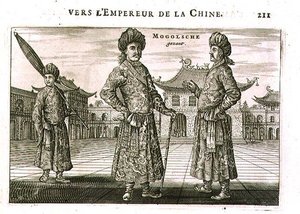 Mongolen, aus einem Bericht einer niederländischen Gesandtschaft nach China von Jacob van Meurs