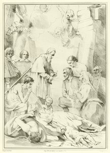 St. Macarius von Gent hilft den Pestopfern von Jacob van Oost