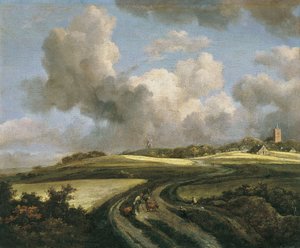 Weg durch Weizenfelder nahe der Zuiderzee von Jacob van Ruisdael