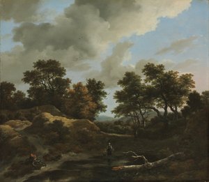 Bewaldete und hügelige Landschaft, 1660er