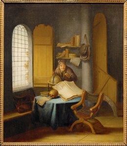 Ein Gelehrter in seinem Arbeitszimmer von Jacob van Spreeuwen