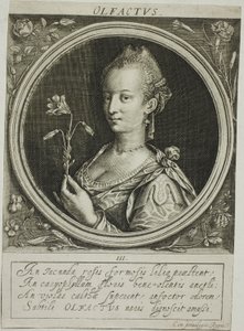Geruch, Platte drei aus Die fünf Sinne von Jacob van der Heyden