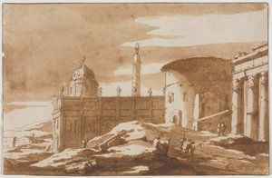 Ansicht antiker Gebäude, zweite Hälfte des 17. Jahrhunderts von Jacob van der Ulft